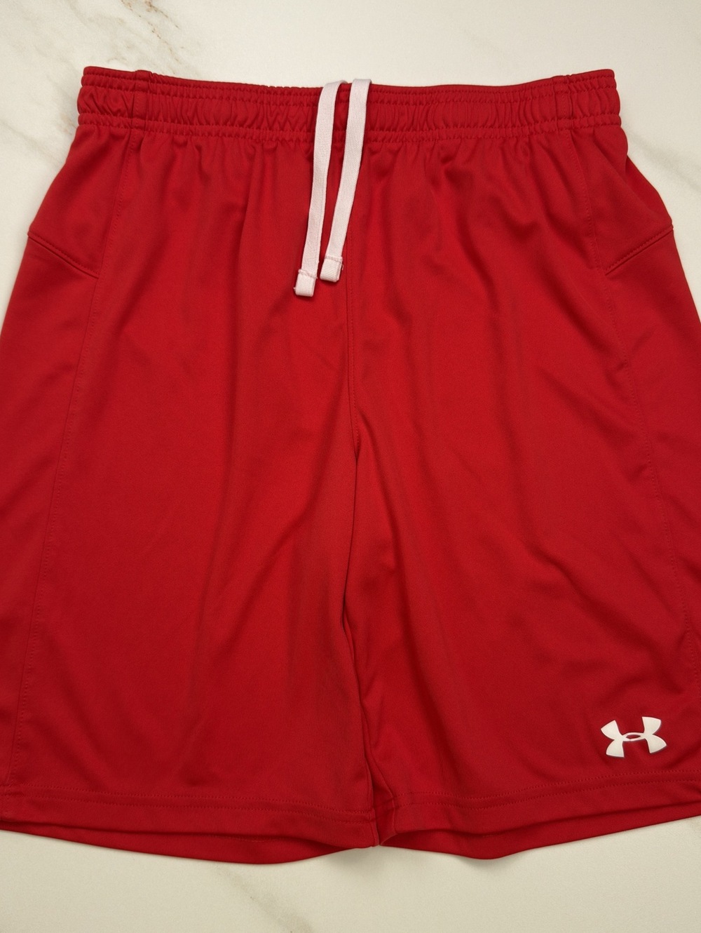 Under Armour Red Athletic Shorts Running - Boys Large